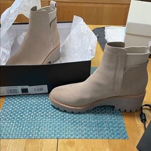 Dolce Vita Beige Ankle Booties